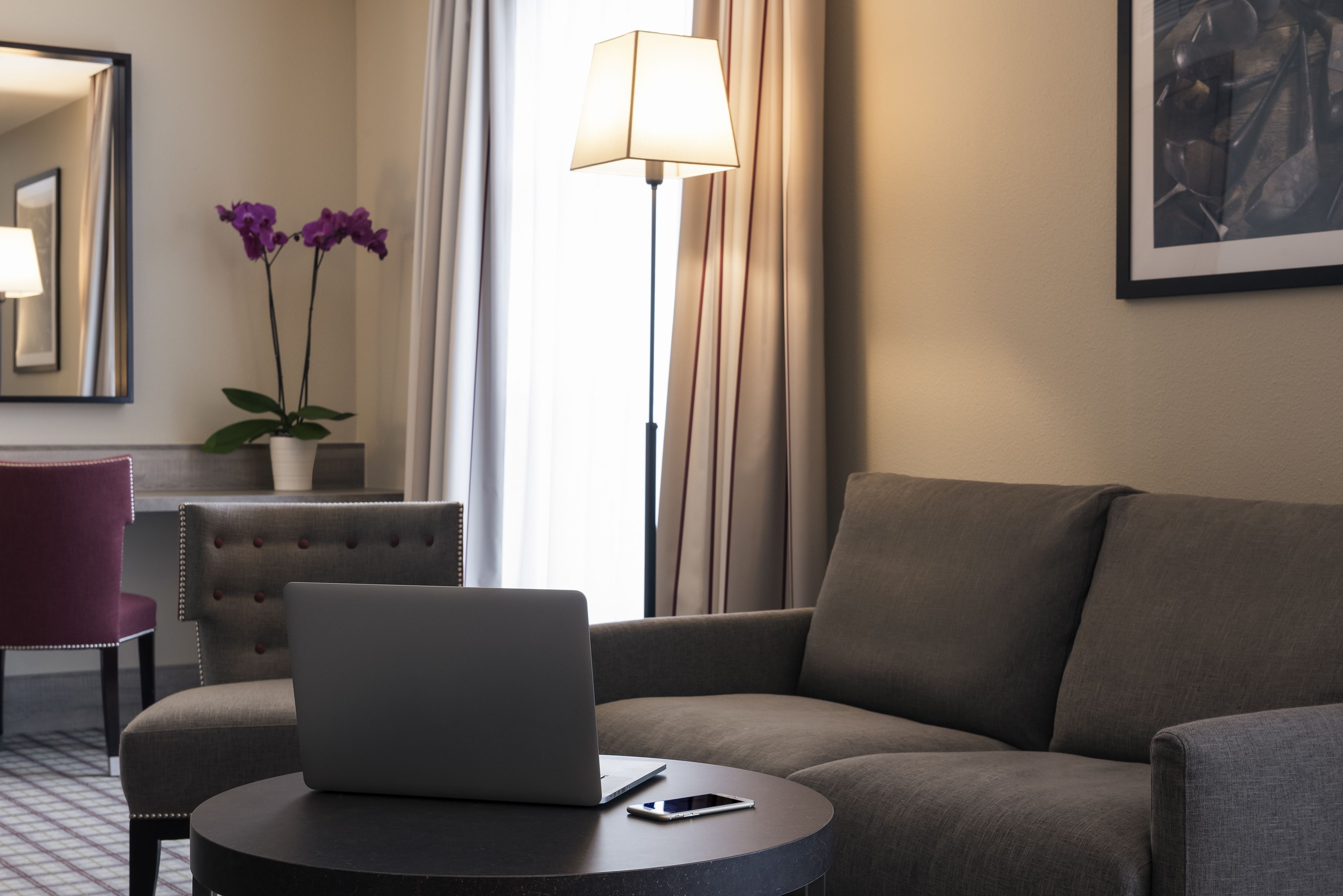 in-room safe, desk, laptop workspace, blackout curtains