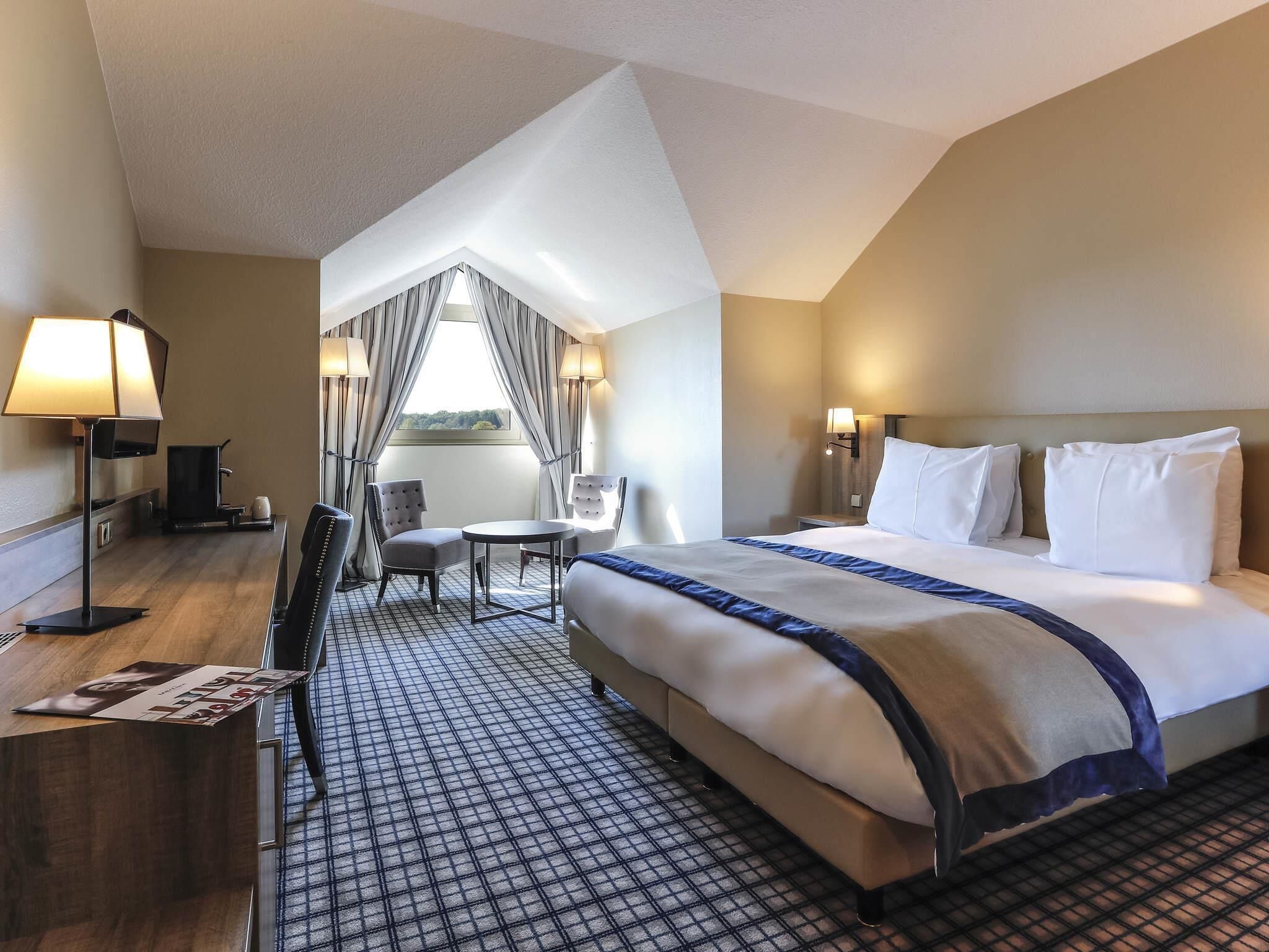 Deluxe Double Room, 1 Double Bed, Golf View | In-room safe, desk, laptop workspace, blackout drapes