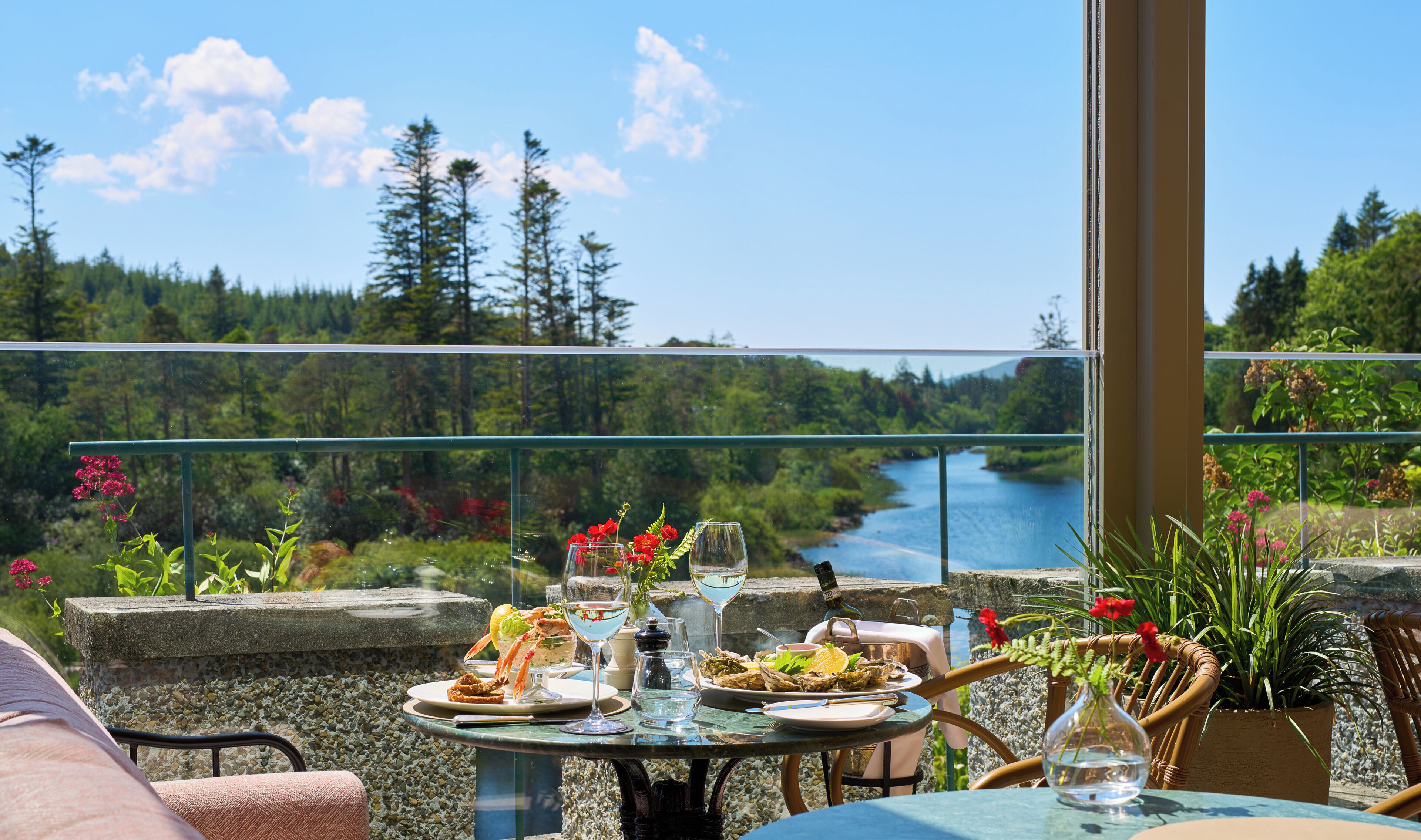 Breakfast and dinner served, garden views 