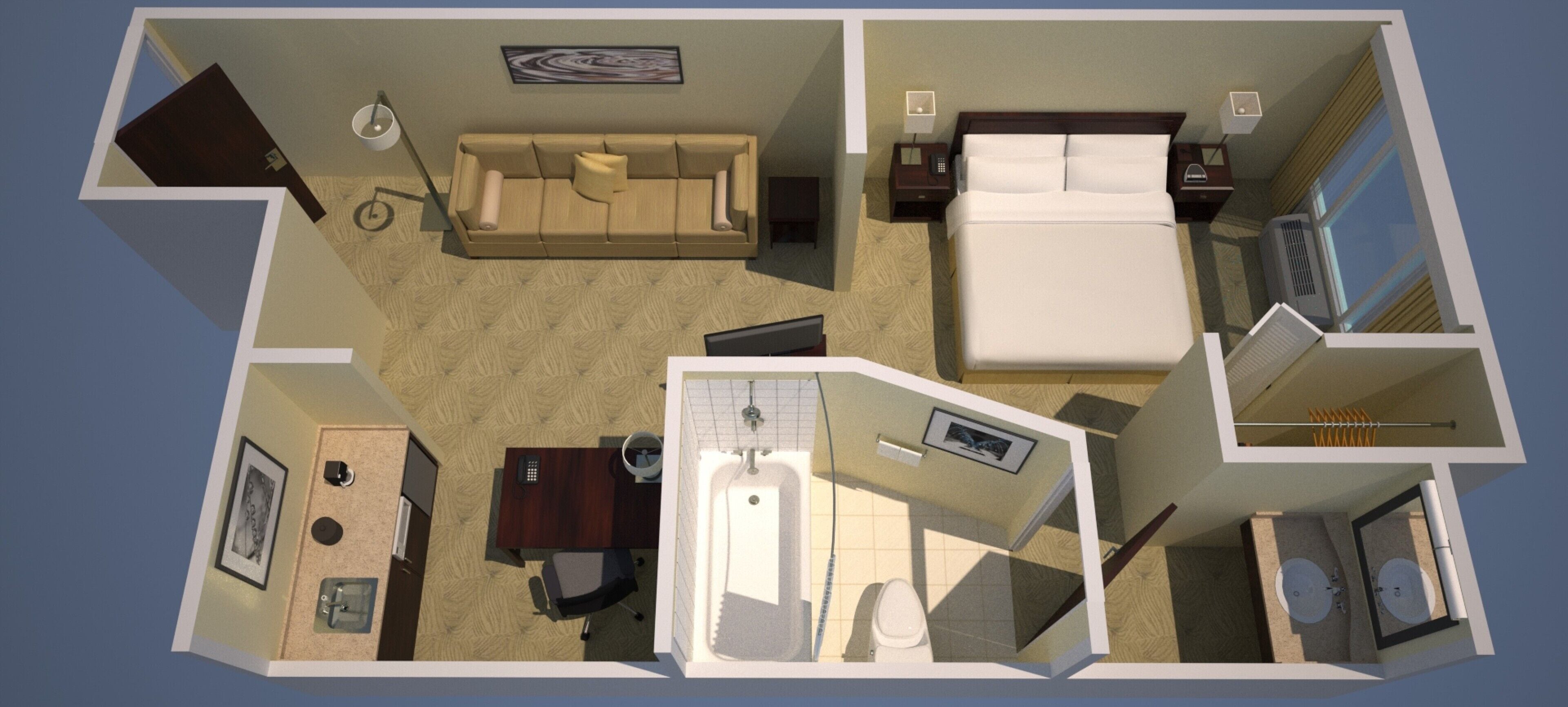 in-room safe, desk, laptop workspace, iron/ironing board