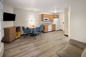 Suite, 2 Queen Beds, Non Smoking | Pillowtop beds, desk, iron/ironing board, free cribs/infant beds