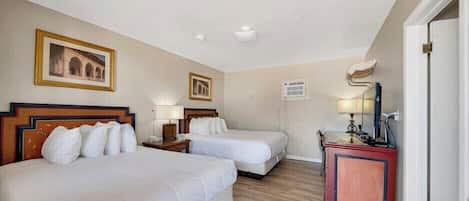 Desk, blackout curtains, free WiFi, bed sheets