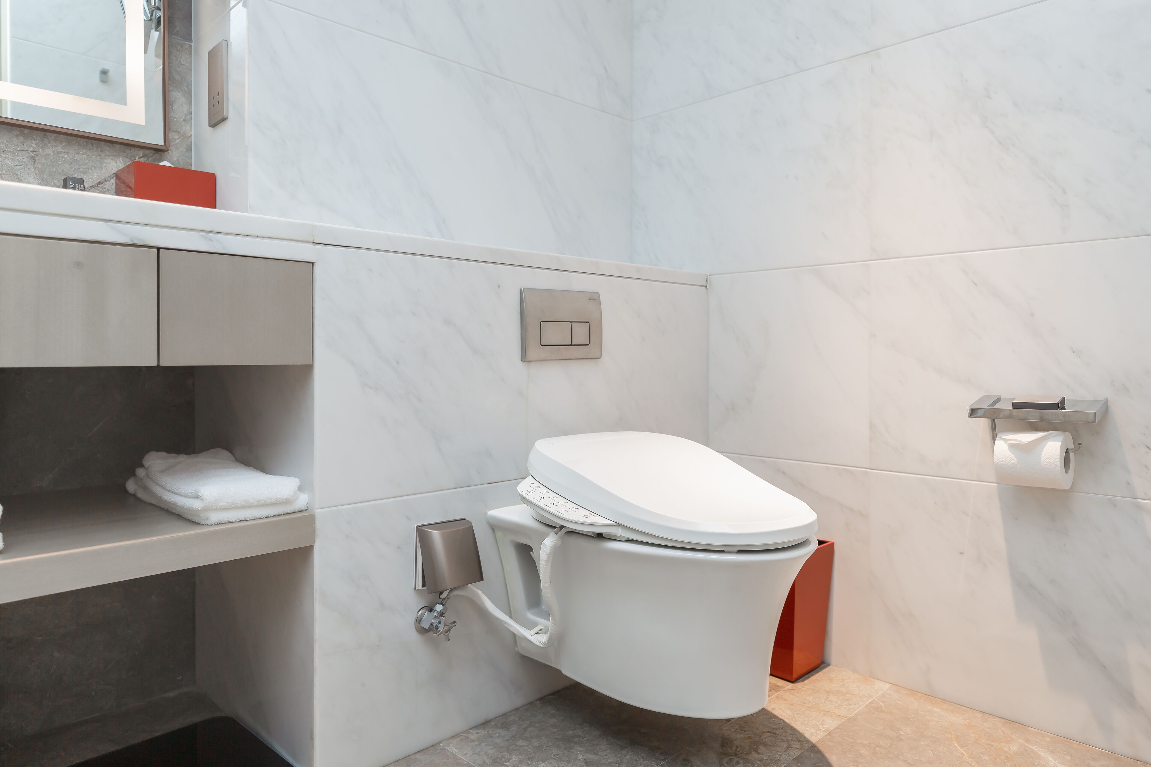 executive suite, 1 king bed | bathroom | designer toiletries, hair dryer, dressing gowns, slippers