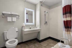 Kamar Deluks, 2 Tempat Tidur Double, akses difabel, Bebas Asap Rokok | Kamar mandi difabel