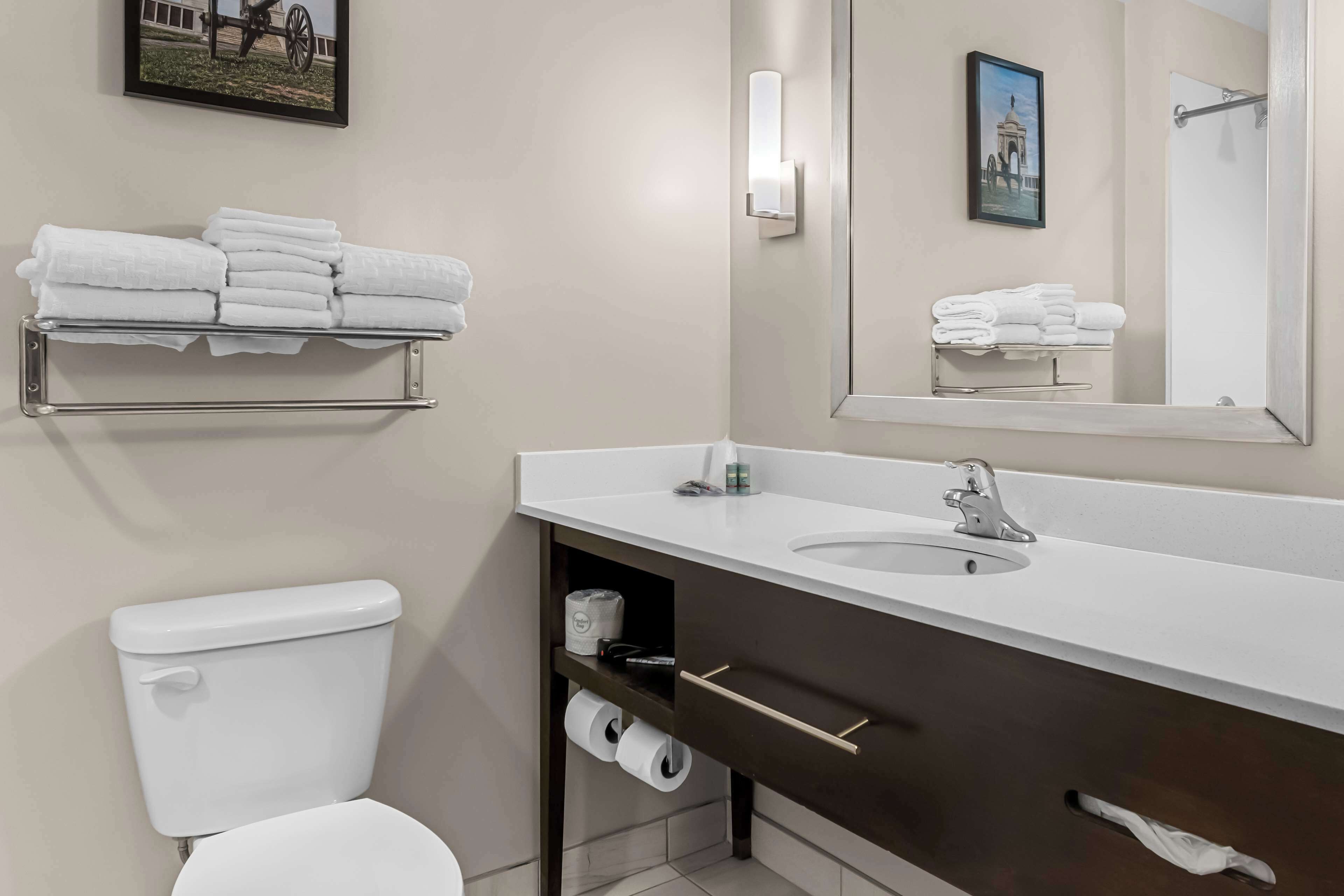 free toiletries, hair dryer, towels, soap