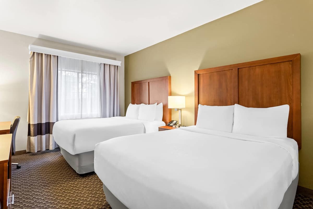 Suite, 2 Queen Beds, Non Smoking | Premium bedding, in-room safe, desk, laptop workspace