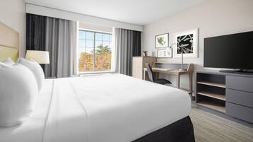 Blackout drapes, iron/ironing board, free cribs/infant beds