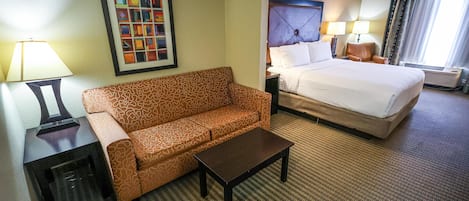 Suite, 1 King Bed, Non Smoking, Refrigerator & Microwave (with Sofabed) | Desk, blackout drapes, iron/ironing board, rollaway beds