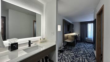 Desk, blackout drapes, iron/ironing board, rollaway beds