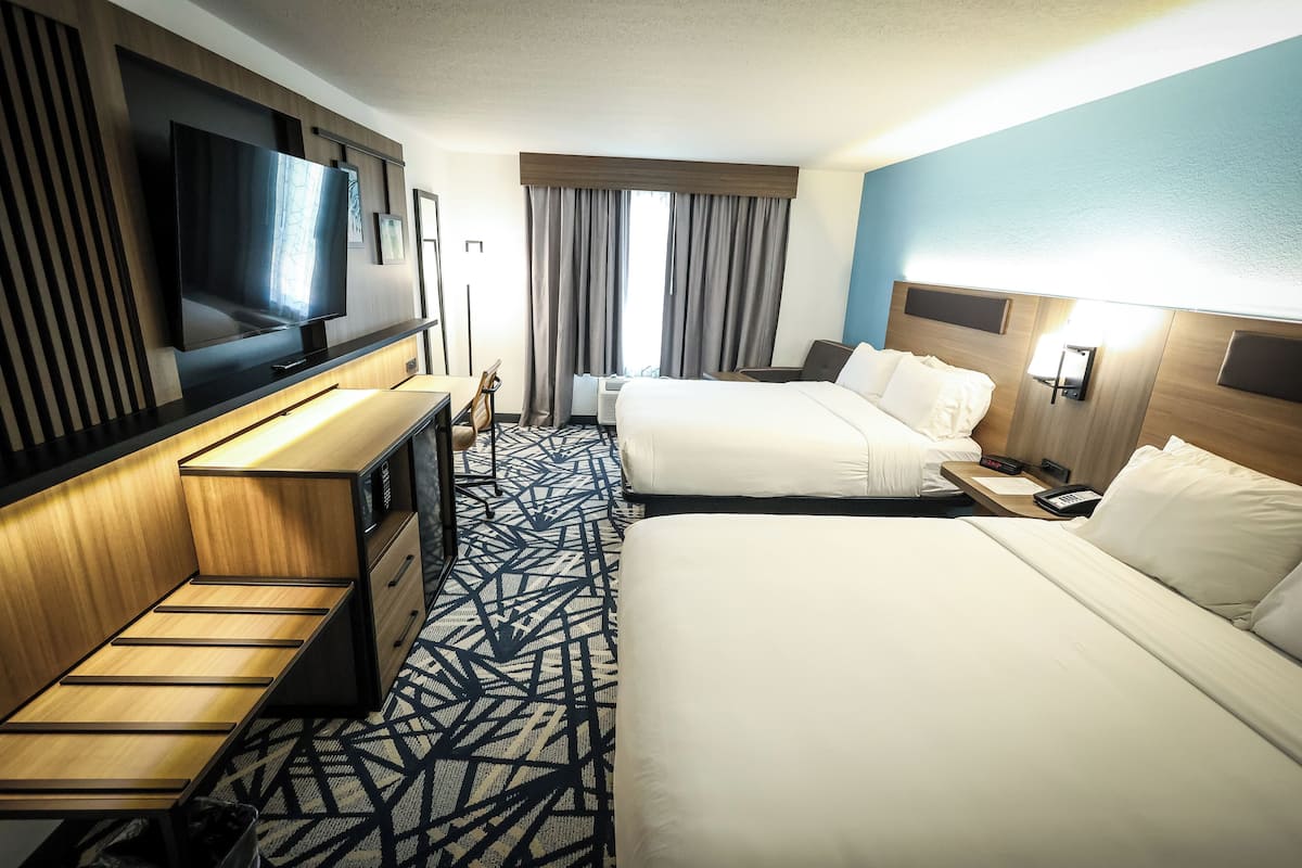 Standard Room, 2 Queen Beds, Non Smoking, Refrigerator & Microwave