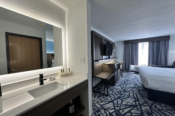 Suite, 1 King Bed, Non Smoking, Refrigerator & Microwave (with Sofabed) | Desk, blackout drapes, iron/ironing board, rollaway beds (surcharge)