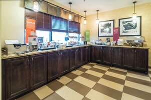 Free daily buffet breakfast