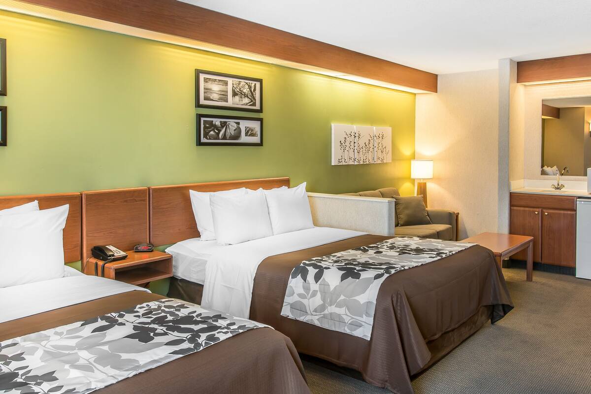 Suite, Multiple Beds, Non Smoking (2 Queen, 2 Person Sofa Bed) | In-room safe, iron/ironing board, travel crib, rollaway beds (surcharge)