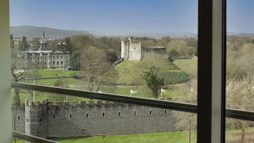 Perched on a hill, this historic castle offers a commanding view of the surrounding landscape.