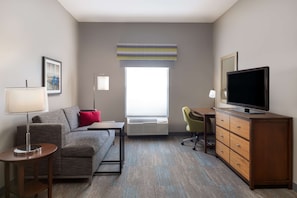 1 Bedroom King Suite Accessible w/ 3x3 Shower | Living area | 42-inch LCD TV with cable channels, TV