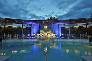 Poolside views, open daily