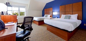 Standard Room, 2 Queen Beds, Accessible | In-room safe, desk, laptop workspace, iron/ironing board