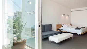 Ropa de cama de alta calidad y minibar