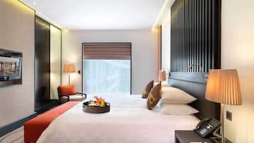 Premium bedding, minibar, in-room safe, desk