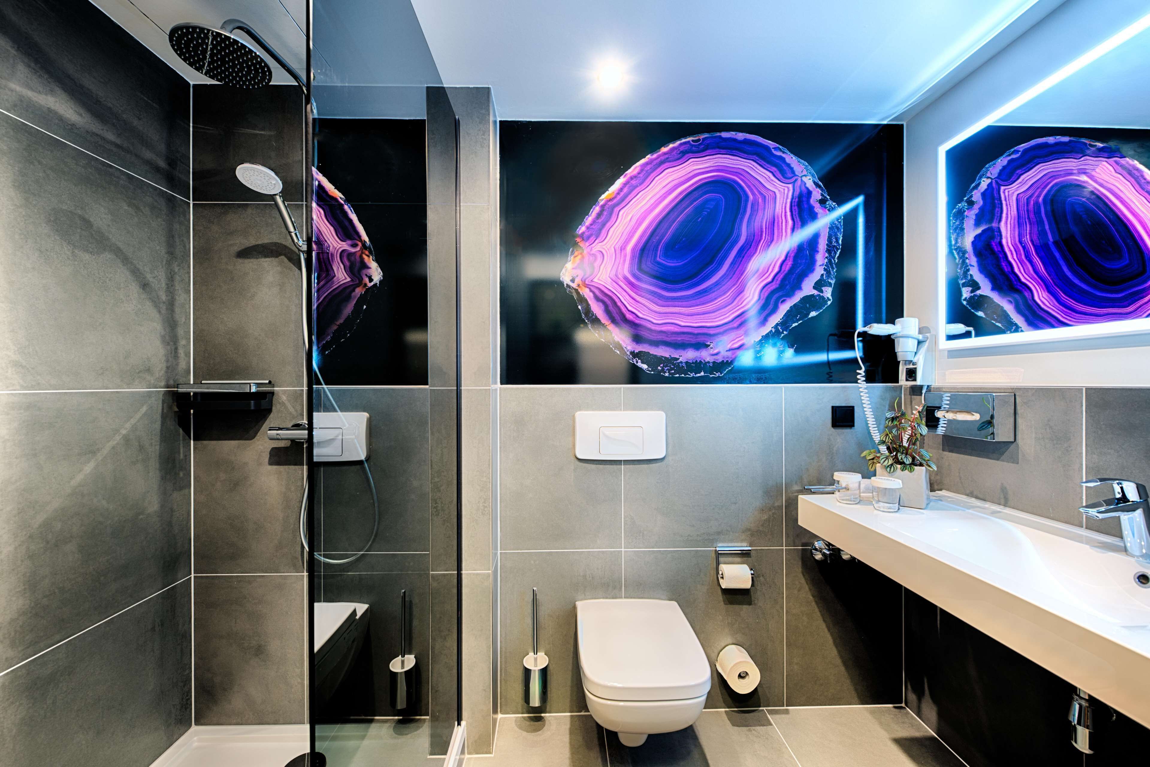 style double room | bathroom | eco-friendly toiletries, hair dryer, towels