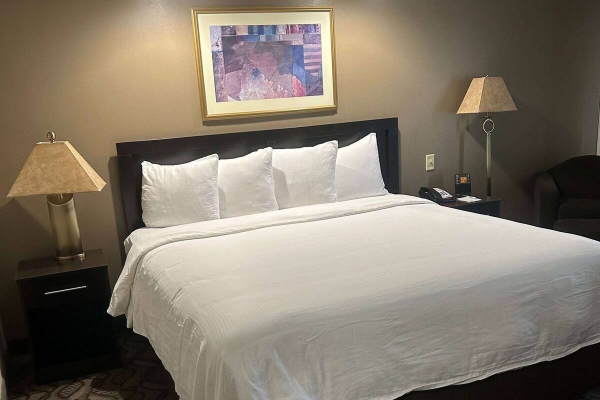 Premium bedding, iron/ironing board, WiFi (free), bed sheets