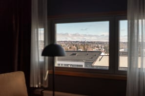 Pillow-top beds, desk, blackout curtains, soundproofing