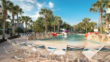 3 outdoor pools, open 8:00 AM to 10:00 PM, pool umbrellas, sun loungers