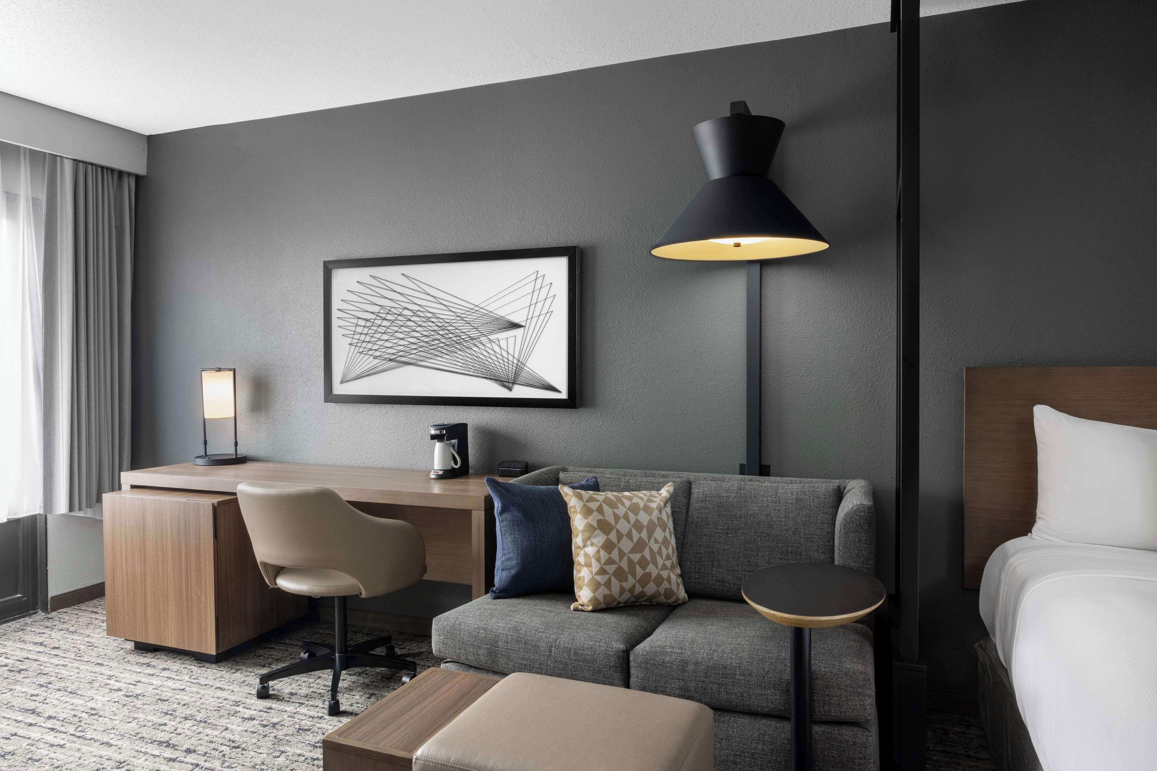 premium bedding, down duvets, pillow-top beds, desk