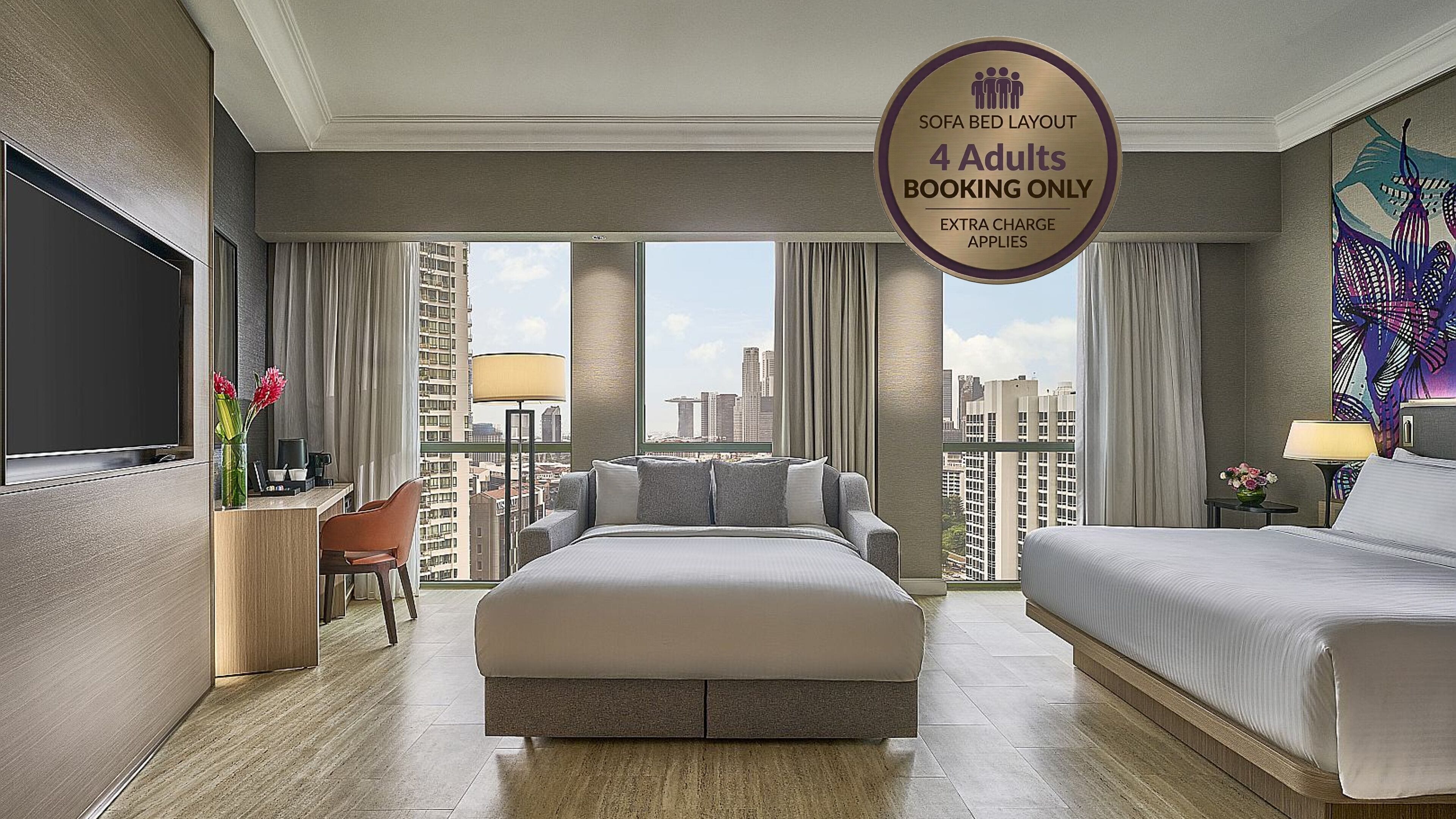 Chambre « Premier », 1 très grand lit et 1 canapé-lit (Waterfront - Newly renovated room) | Minibar, coffres-forts dans les chambres