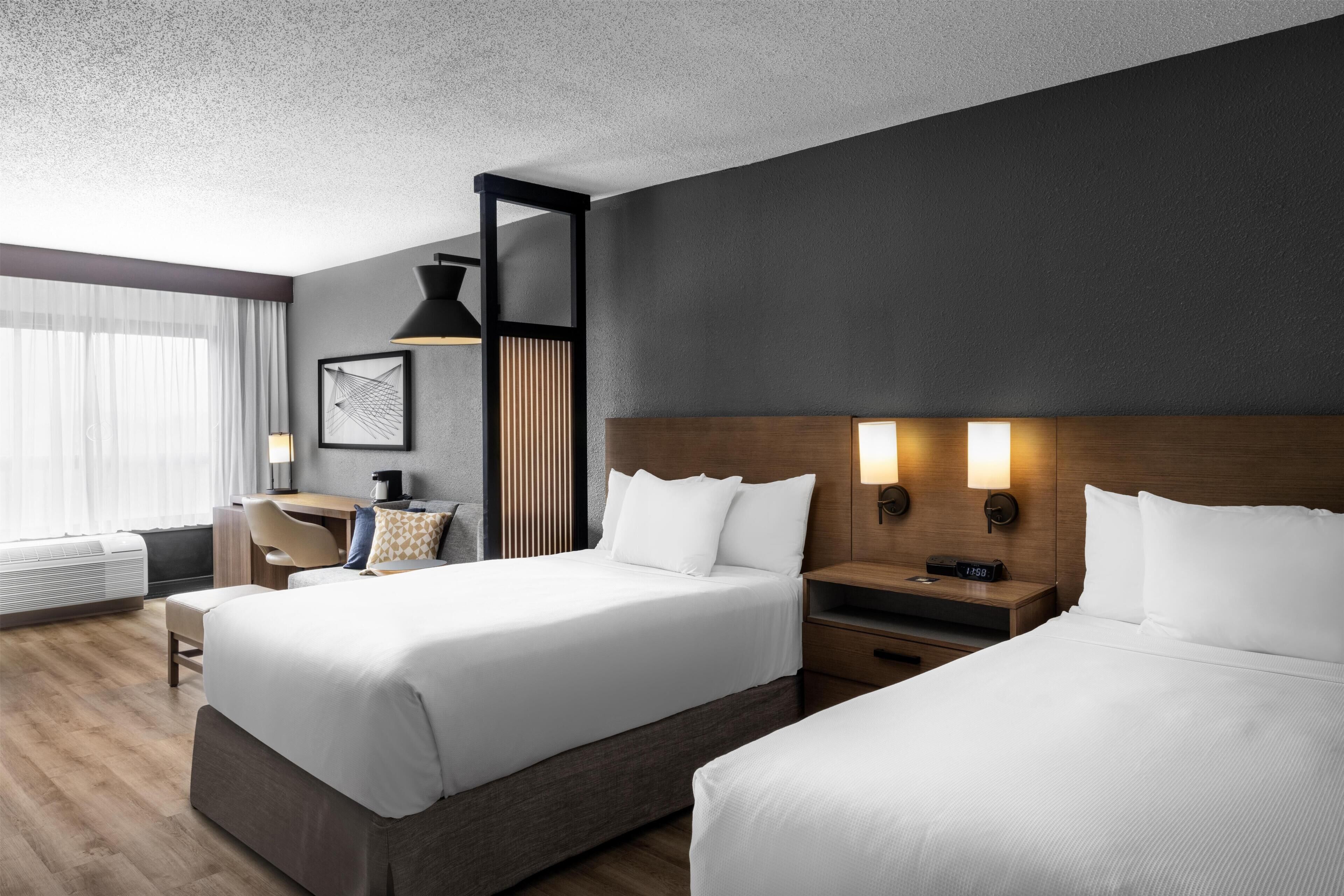 Premium bedding, pillow-top beds, in-room safe, desk
