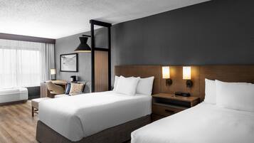 Premium bedding, pillow-top beds, in-room safe, desk