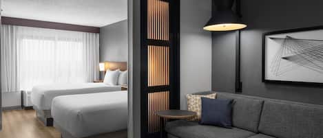 Premium bedding, pillowtop beds, in-room safe, desk