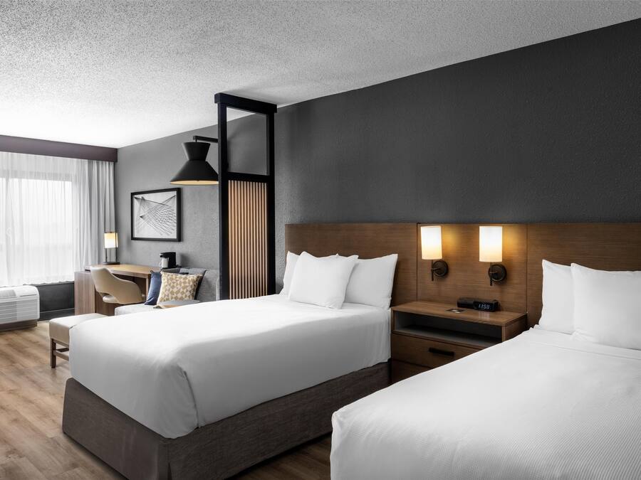 Premium bedding, pillowtop beds, in-room safe, desk