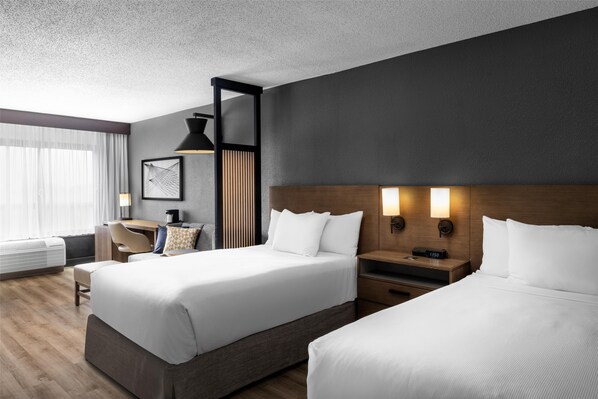 Premium bedding, pillow-top beds, in-room safe, desk