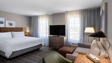 1 bedroom, laptop workspace, blackout curtains, iron/ironing board