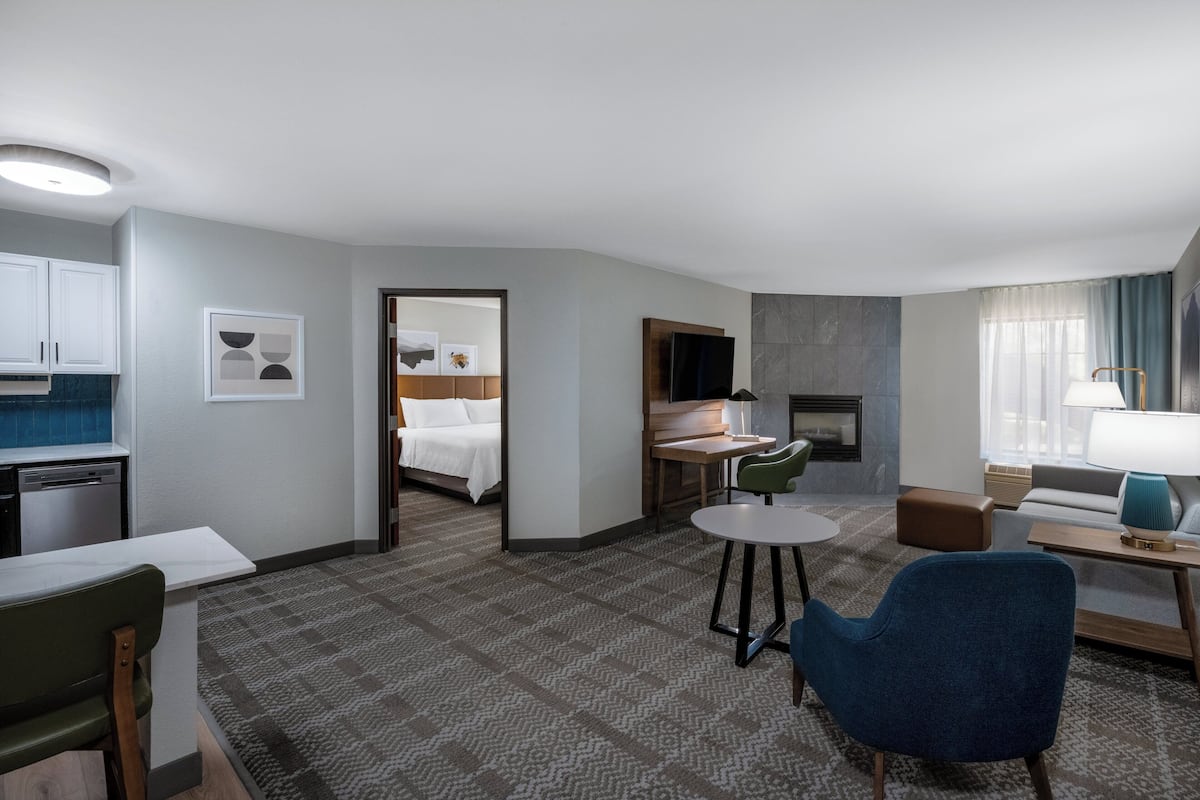 1 bedroom, laptop workspace, blackout curtains, iron/ironing board