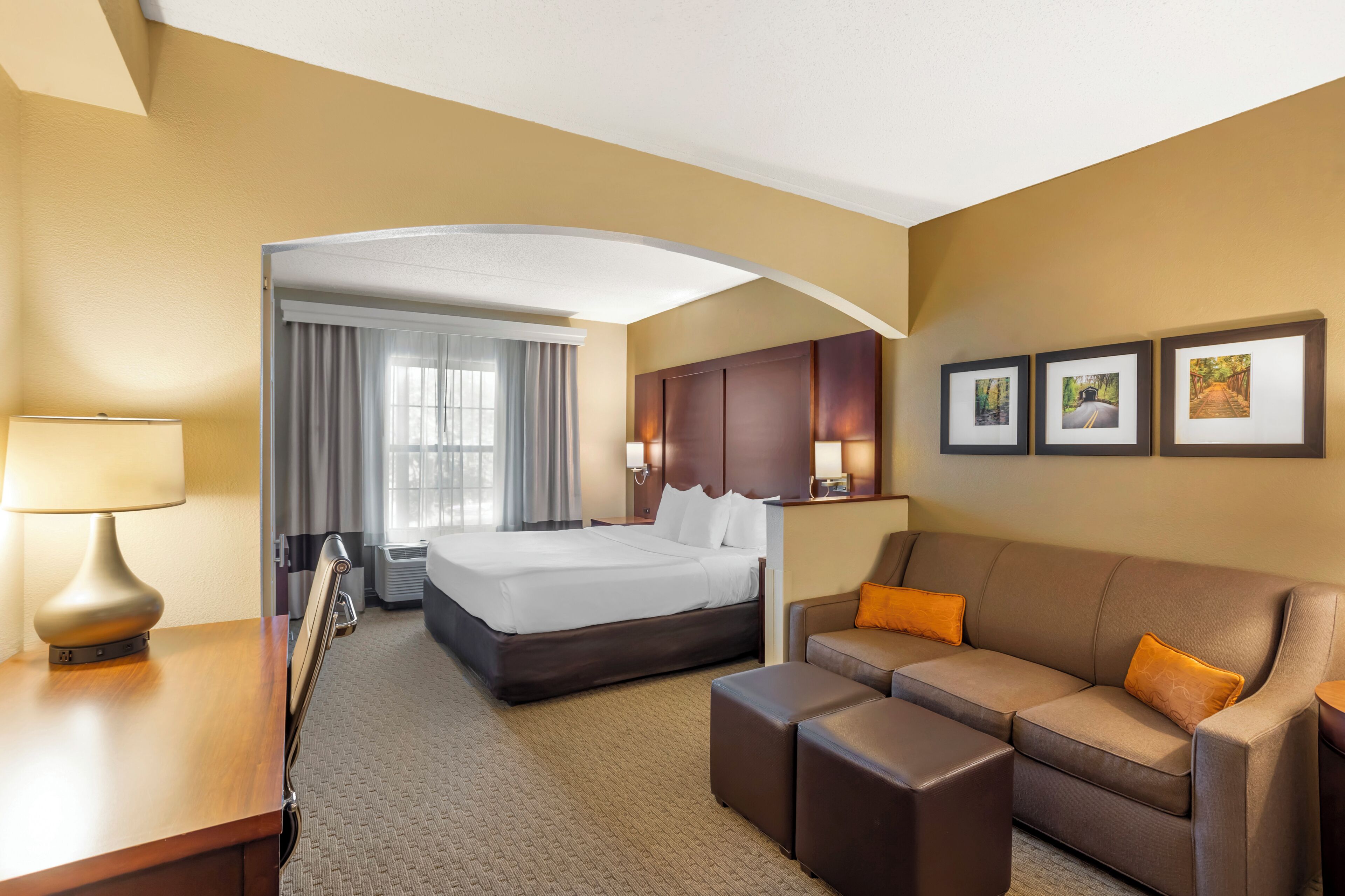 Premium bedding, pillowtop beds, in-room safe, desk