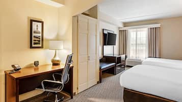 Premium bedding, pillowtop beds, in-room safe, desk