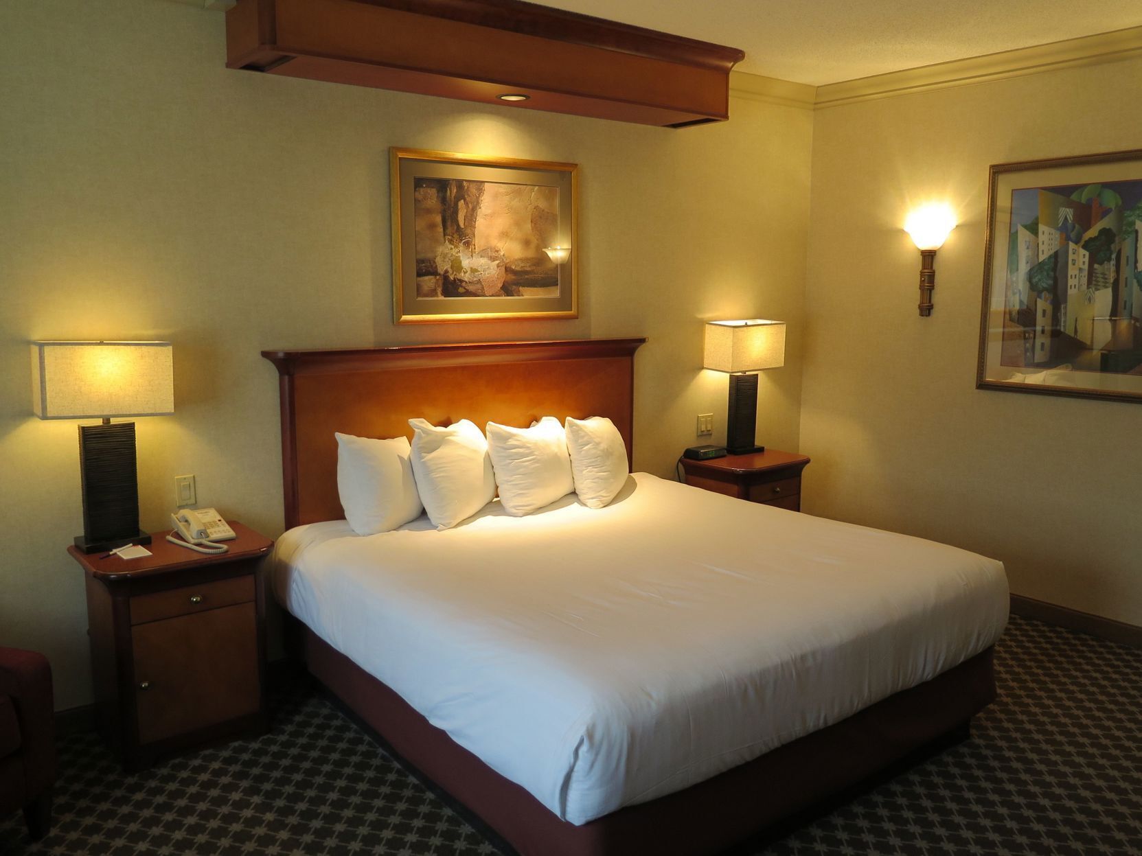 Premium bedding, down comforters, pillowtop beds, in-room safe