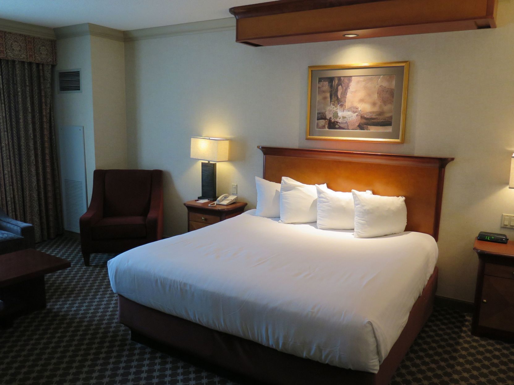 Premium bedding, down comforters, pillowtop beds, in-room safe