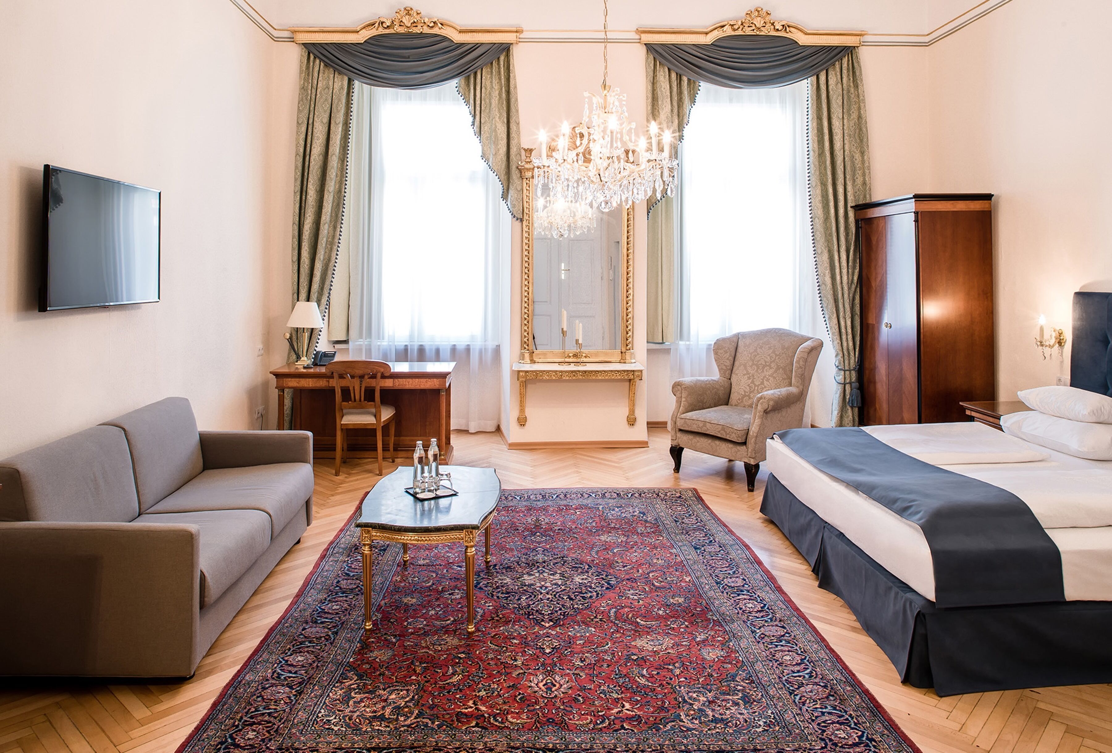 24-inch flat-screen tv with satellite channels