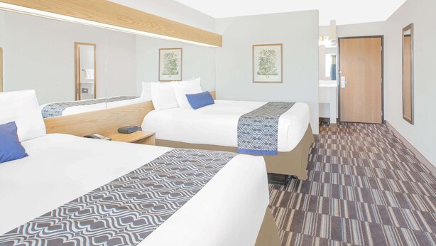 Studio Suite, 2 Queen Beds, Non Smoking | Premium bedding, in-room safe, desk, iron/ironing board - Microtel Inn & Suites by Wyndham Ames (Ames)