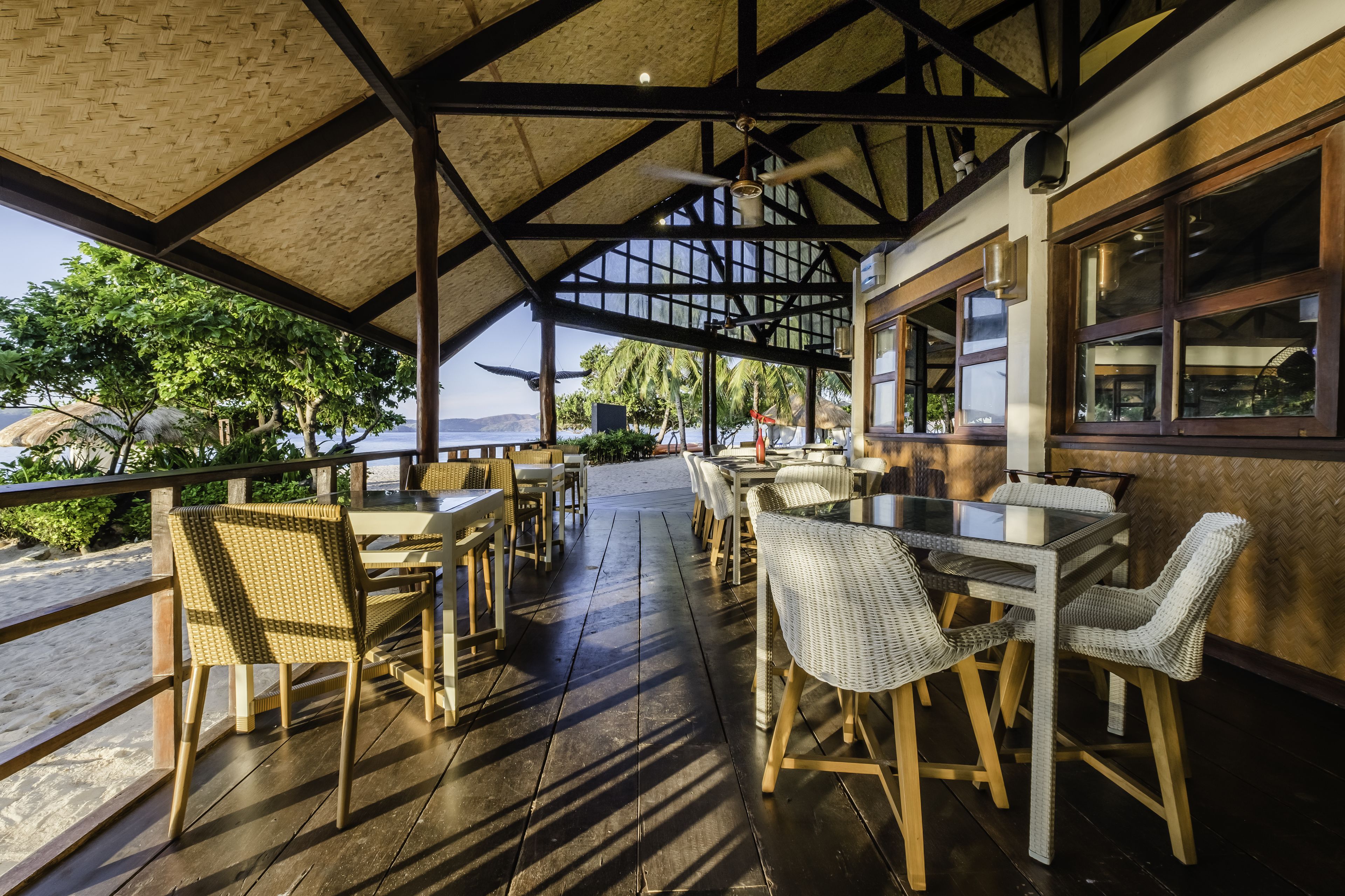 breakfast, lunch, dinner served; beach views