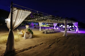 Outdoor wedding area