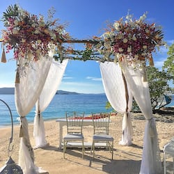 Outdoor wedding area