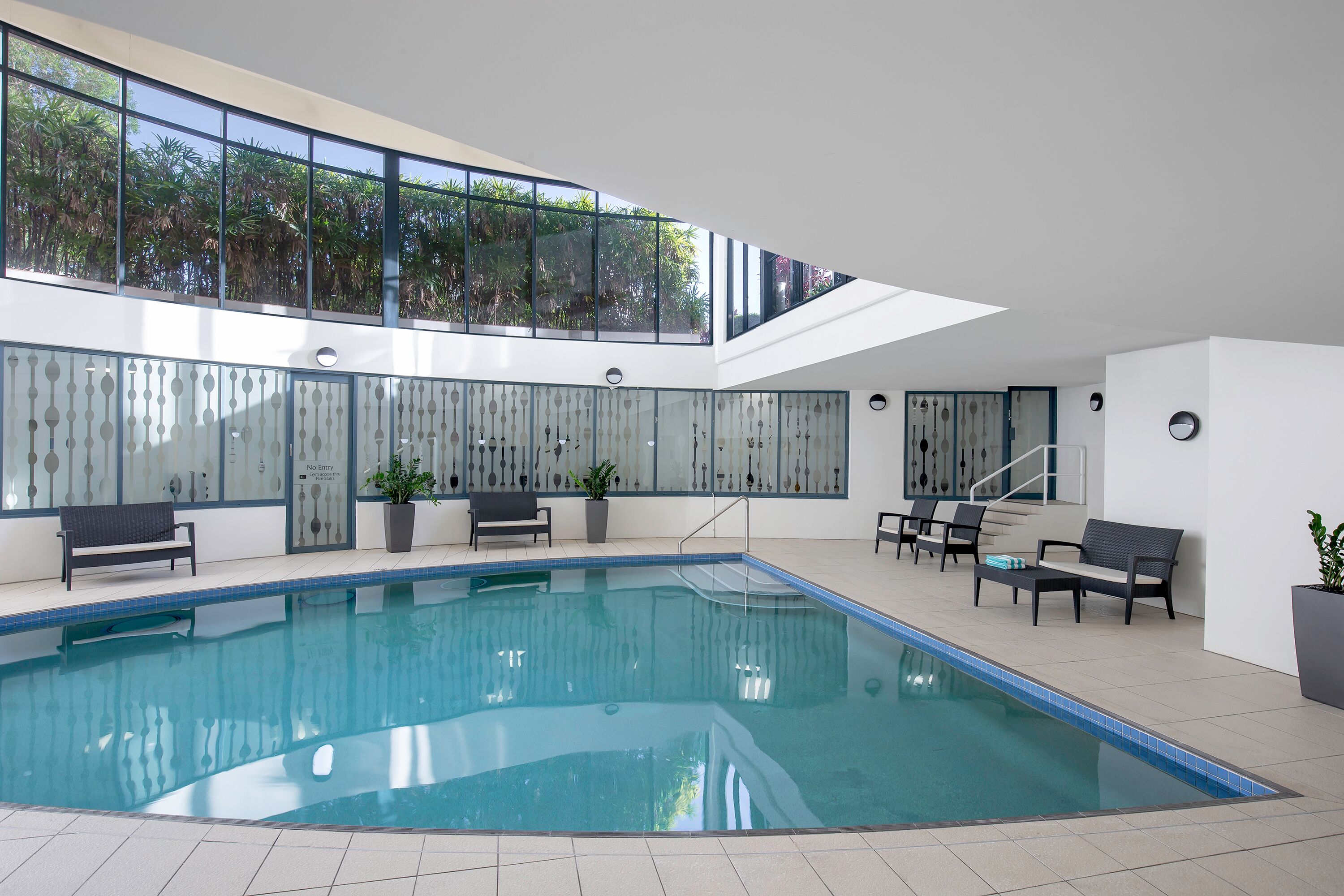 Indoor pool, outdoor pool