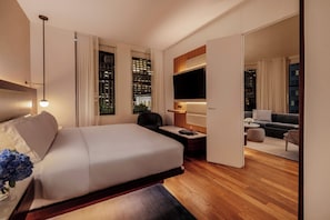 Suíte | 1 quarto, roupas de cama premium, frigobar, cofres nos quartos