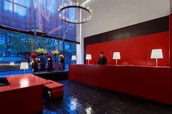 Check-in/check-out kiosk at The Bryant Park Hotel