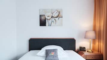 Comfort-Einzelzimmer | Minibar, Schreibtisch, laptopgeeigneter Arbeitsplatz