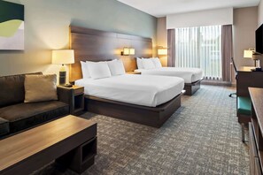 Standard Room, 2 Queen Beds, Non Smoking, Refrigerator & Microwave (with Sofabed) | Premium bedding, in-room safe, desk, laptop workspace